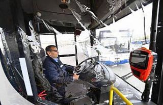 Ankara’da otobüs şoförlerine korona virüs önlemi