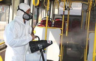 Antalya’nın toplu ulaşım araçlarına dezenfekte