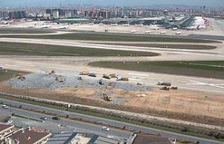 Atatürk Havalimanı’ndaki çalışmalar havadan...