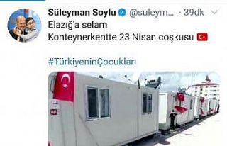 Bakan Soylu’dan Konteyner kentte 23 Nisan coşkusu...