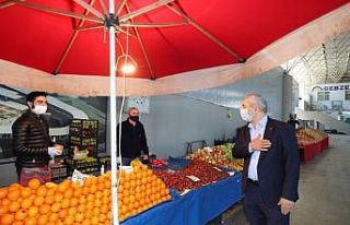 Başkan Büyükgöz semt pazarını denetledi