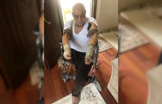 Başkan Şayir, kolunu ve bacağını kaybeden vatandaşın...