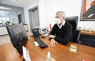 Başkan Tarhan, müdürlerle video konferansla toplantı...