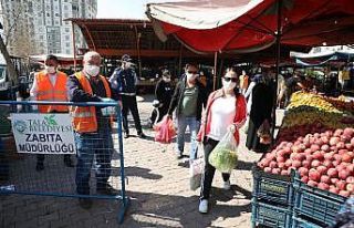 Başkan Yalçın Kaymakam Güney ile pazar denetiminde
