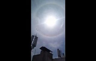 Başkent’te güneşin etrafında halka oluştu