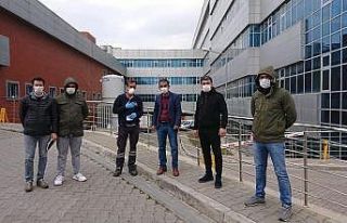 Belediye çalışanı dezenfekte çalışmaları sırasında...