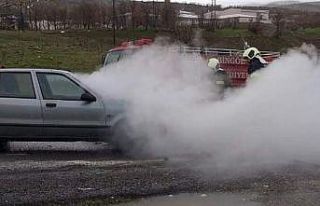 Bingöl’de araç yangını