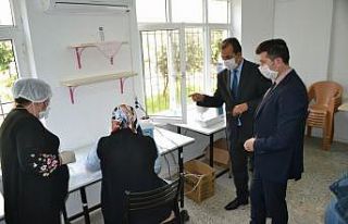 Bozyazı’da maske üretimi başladı