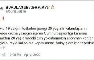 Bursa’da 20 yaş altı gençlerin toplu ulaşım...