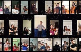 Bursa’da, orkestradan video konferansla konser