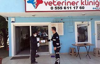 Büyükşehirden veteriner kliniklerine maske