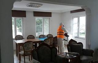 Büyükşehirin ilçelere denzenfekte çalışması...