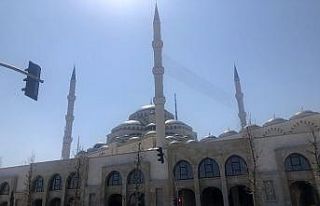 Çamlıca Camii korona virüs tedbirleri kapsamında...