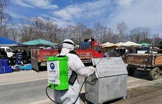 Canik’ten kırsal bölgelere korona dezenfektesi