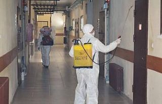 Cezaevi dezenfekte edildi