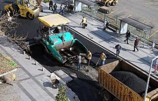 Çorlu’da yol yapım çalışmaları