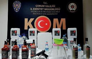 Çorum’da kaçak içki ve sigara operasyonu