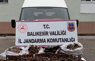 Demir yolu malzemelerini çalarken suç üstü yakalandılar