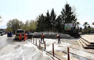 Denizli’de korona virüse karşı dezenfekte çalışmaları...