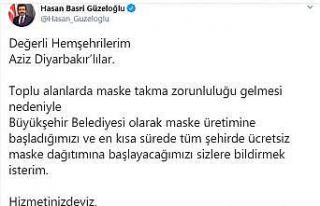 Diyarbakır’da vatandaşlara maskeler ücretsiz...