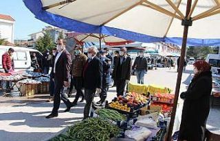 Dumlupınar ilçe pazarı kapatıldı