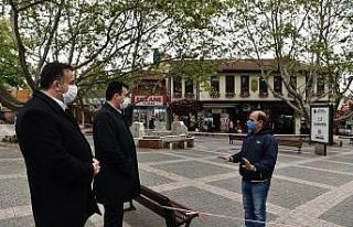 Dündar’dan çarşı esnafına moral ziyareti