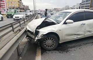 E-5 trafiğini kilitleyen kaza: 1 yaralı