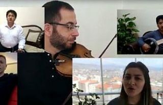 Elazığ’da öğretmen ve öğrencilerden "Evde...