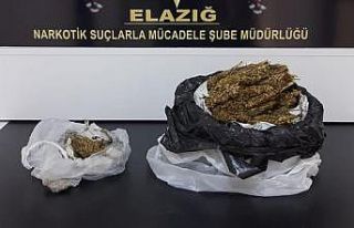 Elazığ’da uyuşturucu ile yakalanan 2 şüpheli...