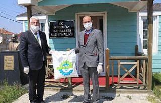 Ergene’de ücretsiz maskeler muhtarlıklara teslim...