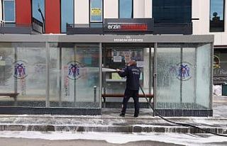 Erzincan’da cadde ve sokaklar dezenfekte edildi