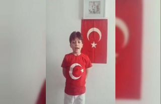 Evde kalan öğrencilerden 23 Nisan klibi