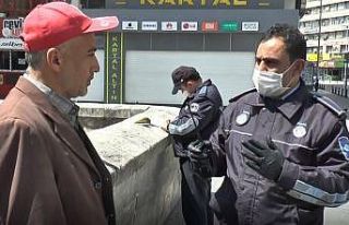 Gaziantep’te zabıtadan sokağa çıkan vatandaşlara...