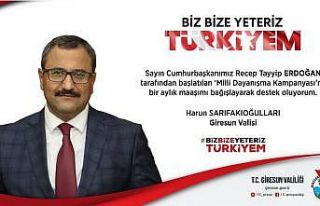 Giresun Valisi’nden Milli Dayanışma Kampanyasına...