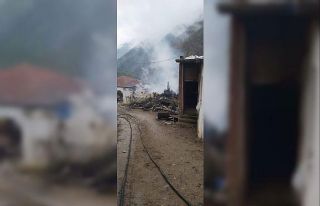 Giresun’da yangında ev kullanılamaz hale geldi