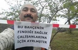 Giresunlu vatandaştan sağlık çalışanlarına...