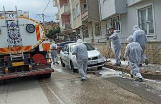 Gürsu’da caddeler dezenfekte ediliyor