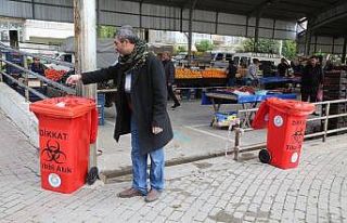 Haliliye’de tıbbi atık kutuları konumlandırıldı