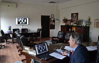 İlçe Milli Eğitim müdürleri ile telekonferans...