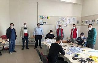 İlçede üretilen siperlikler, sağlık ve güvenlik...