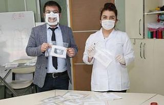 İşitme engellilere özel maske üretildi