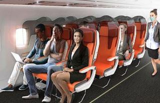 İtalyan hava yolu koltuk üreticisi, yolcular için...