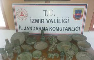 İzmir’de Bizans dönemine ait eserler ele geçirildi