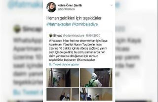 İzmit Belediyesi ekiplerinin virüsle mücadelesini...