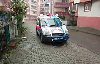 Jandarma ve polis araçları 23 Nisan için süslendi,...