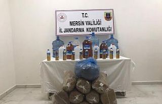 Jandarmadan kaçak alkol ve tütün operasyonu