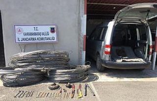 Kahramanmaraş’ta kablo hırsızı 3 kişi yakalandı