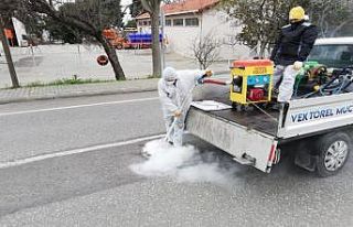 Kanalizasyon hattında larva ve kışlak ilaçlamaları...