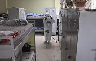 Kandıra Ceza İnfaz Kurumunda virüs tedbirleri görüntülendi