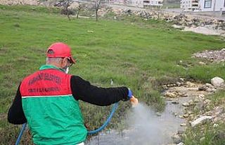 Karaköprü’de hem dezenfekte hem de ilaçlama çalışmaları...